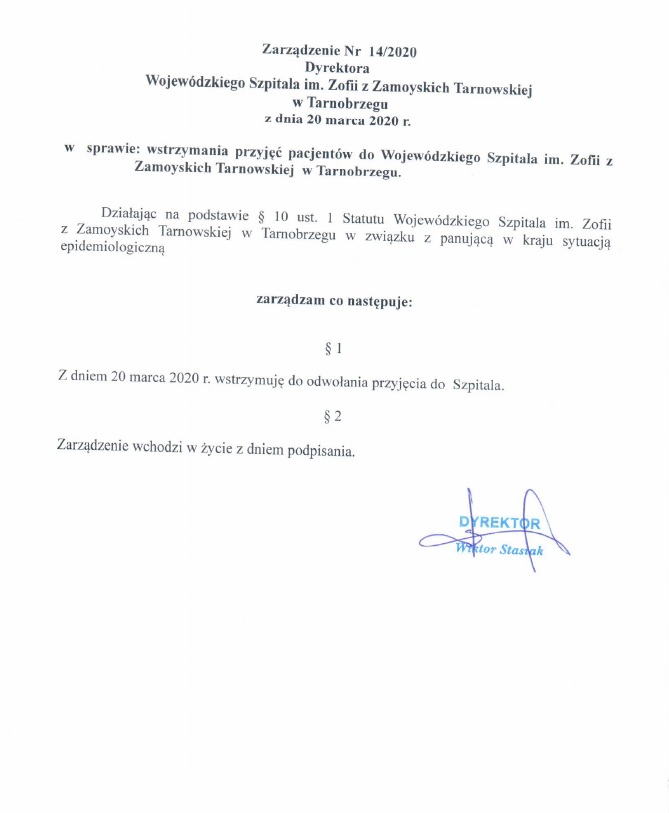 Oświadczenie tarnobrzeskiego szpitala
