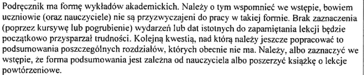 Fragment recenzji dr Drabika