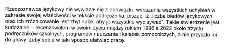 Fragment recenzji Klemensa Stróżyńskiego