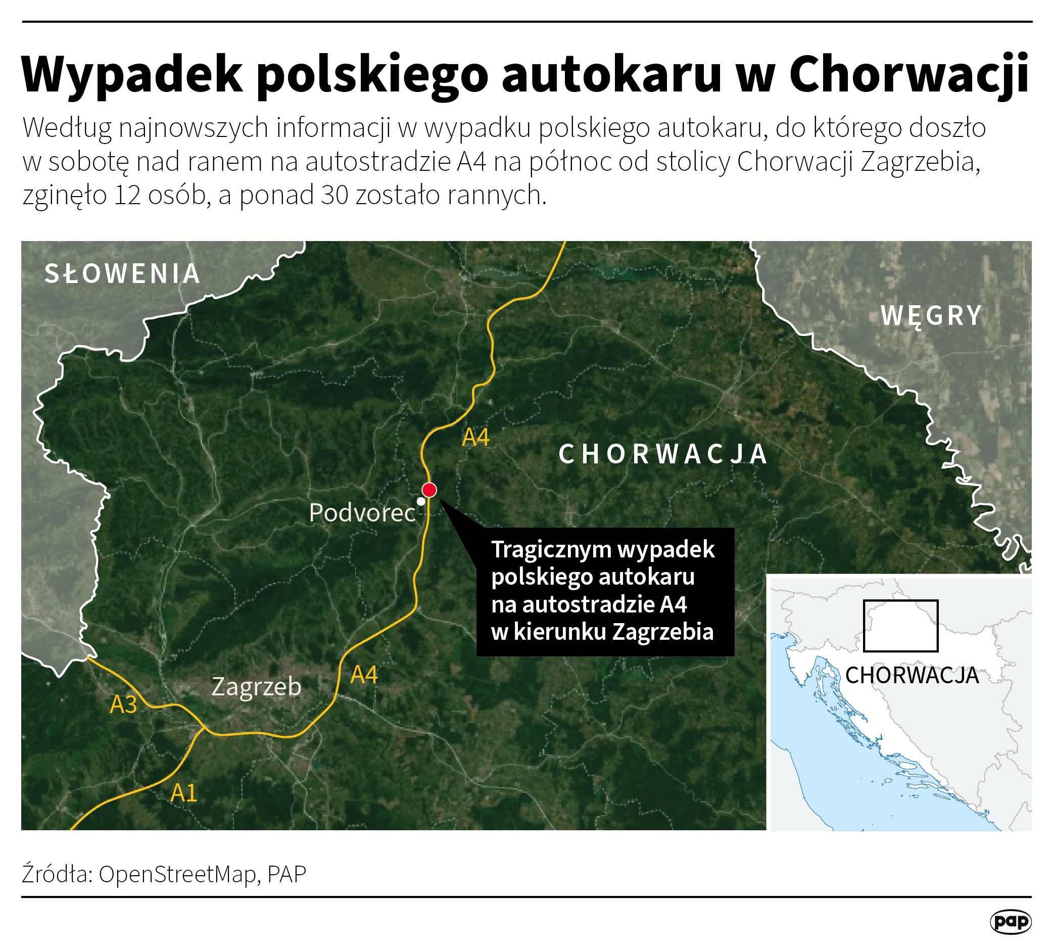 Wypadek polskiego autokaru w Chorwacji