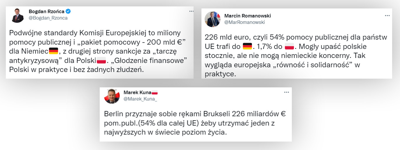 Fałszywy przekaz o "miliardach euro dla Niemiec" rozpowszechniano na Twitterze  