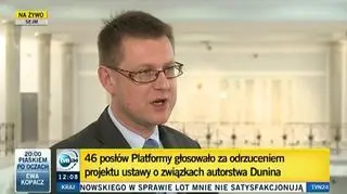 Artur Dunin o głosowaniach w Sejmie