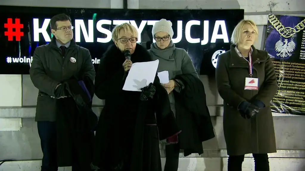 Beata Morawiec odczytała oświadczenie prezesa Europejskiego Stowarzyszenia Sędziów