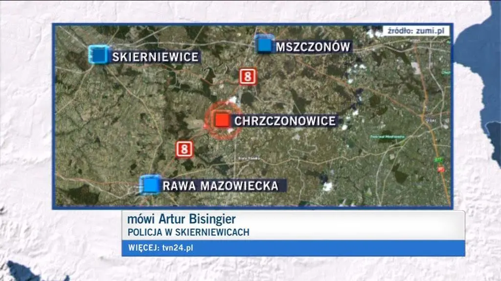 Bisinger: Bus został uderzony z przodu i  przygnieciony do barierki