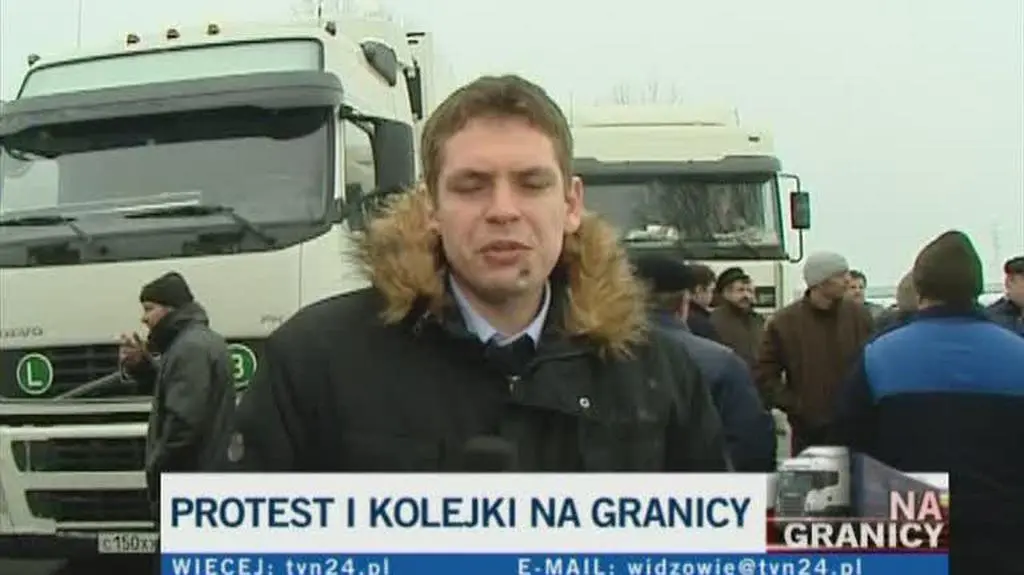 Blokada drogi dojazdowej do przejścia w Koroszczynie