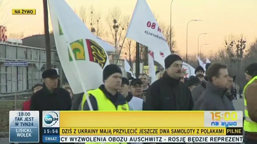 Blokada drogi w Gliwicach