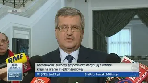 Bronisław Komorowski o wystąpieniu szefa MSZ (TVN24)