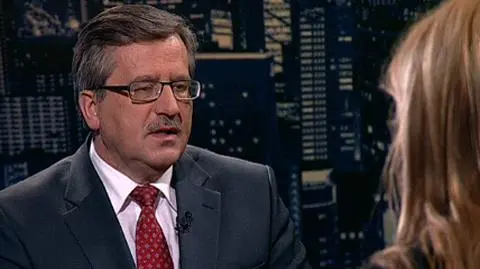 Bronisław Komorowski w "Kropce nad i" TVN24