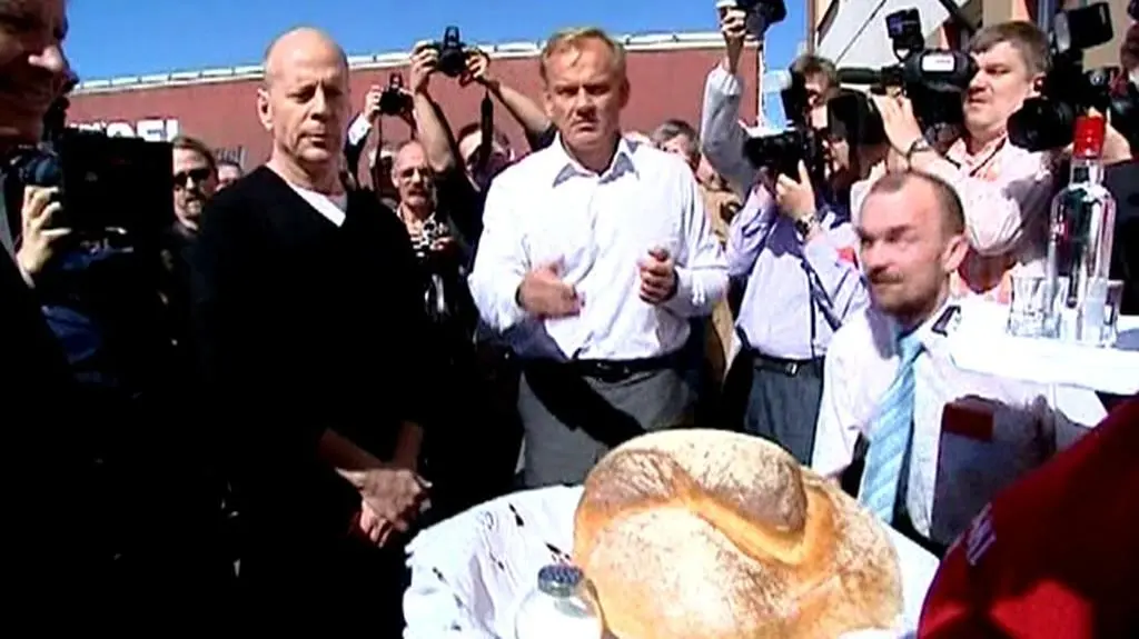 Bruce Willis odwiedził Starogard Gdański w 2010 roku