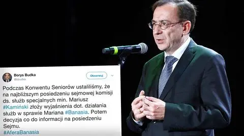 Budka: minister Mariusz Kamiński złoży wyjaśnienia w sprawie Banasia