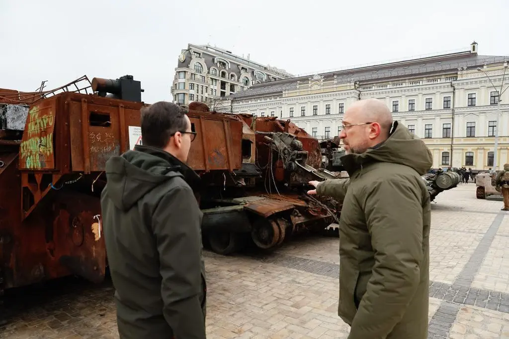 Premier Morawiecki w Kijowie, w towarzystwie szefa ukraińskiego rządu Denysa Szmyhala