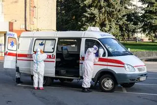 Walka z pandemią w kijowskim szpitalu 