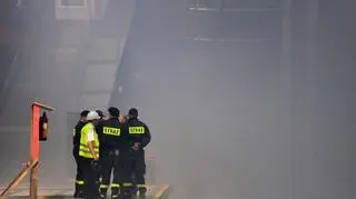 Strażacy w zajezdni na Franowie