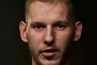 Dmytro "Orest" Kozacki po uwolnieniu z rosyjskiej niewoli