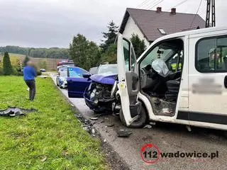 Wypadek w Sosnowicach pod Wadowicami