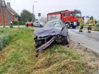 Zderzenie aut w Pigży pod Toruniem 