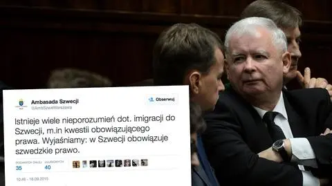 Ambasada odpowiada na słowa Kaczyńskiego
