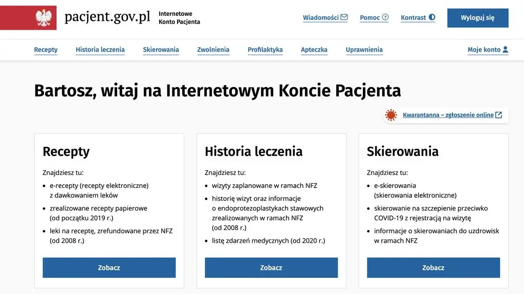 Tak wygląda Internetowe Konto Pacjenta