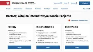 Tak wygląda Internetowe Konto Pacjenta