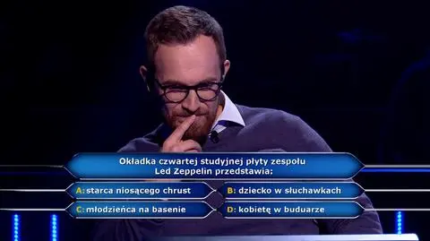 Pytanie w "Milionerach" o okładkę płyty Led Zeppelin