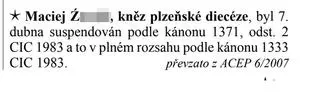 Maciej Ż. suspendowany
