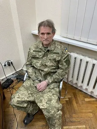Wiktor Medwedczuk  po zatrzymaniu 