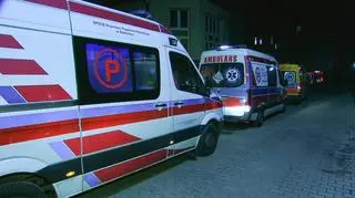 Kolejka karetek do szpitala w Zabrzu