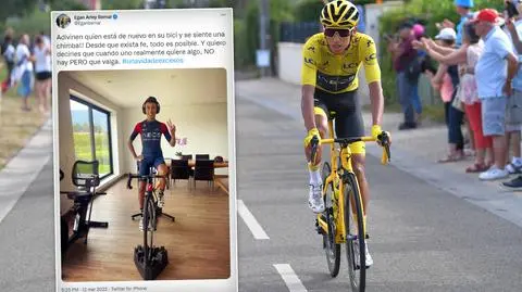 Półtora miesiąca po koszmarnym wypadku triumfator Tour de France wznowił treningi