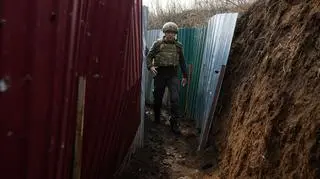 Wołodymyr Zełenski podczas wizyty w Donbasie na tydzień przed atakiem Rosji na Ukrainę