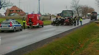Do wypadku doszło na drodze krajowej nr 20