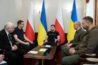 Wołodmyr Zełenski rozmawiał w Kijowie z Mateuszem Morawieckim i Jarosławem Kaczyńskim