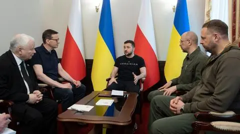 Wołodmyr Zełenski rozmawiał w Kijowie z Mateuszem Morawieckim i Jarosławem Kaczyńskim