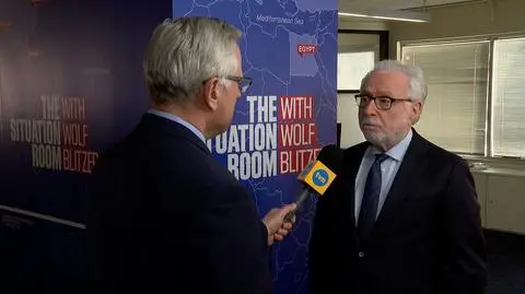 Korespondent "Faktów" TVN Marcin Wrona w rozmowie z Wolfem Blitzerem 