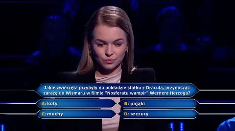 Pytanie w "Milionerach" o zwierzęta, które przyniosły zarazę w filmie "Nosferatu wampir"
