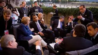 Angela Merkel i Barack Obama na szczycie G8 we włoskiej L'Aquili, 2009