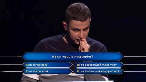 Nocyceptor w pytaniu z "Milionerów" za pół miliona złotych