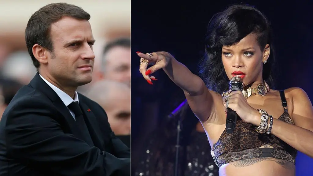 Spotkanie Emmanuela Macrona z Rihanną
