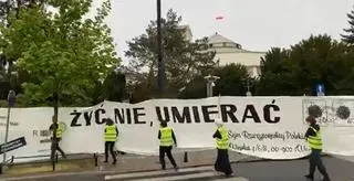Protest artystów pod Sejmem