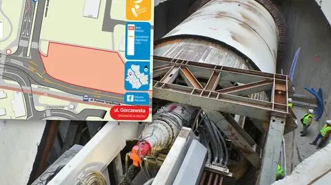 Będą "wydobywać na powierzchnię" tarcze drążące metro, zwężą Górczewską 