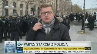 Starcia z policją na ulicach Paryża