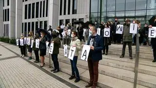 Wiec poparcia dla sędzi Morawiec w Krakowie