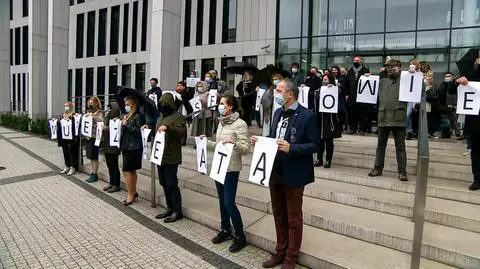 Wiec poparcia dla sędzi Morawiec w Krakowie