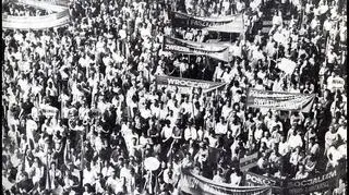 Manifestacja na wrocławskim Rynku w 40