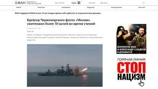 Rosyjskie media o krążowniku Moskwa kilka dni przed rozpoczęciem rosyjskiej inwazji na Ukrainę