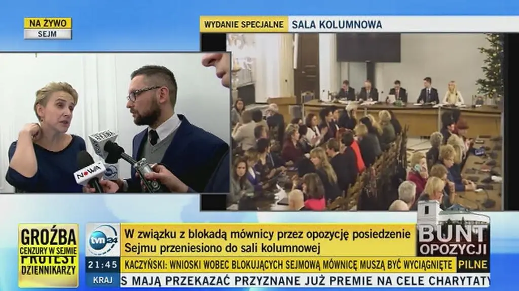 Scheuring-Wielgus o głosowaniach w Sali Kolumnowej