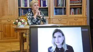 Дистанційна розмова між Агатою Корнхаузер-Дудою та Оленою Зеленською