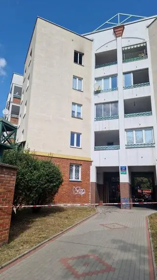 Pożar mieszkania z powodu wybuchu gazu