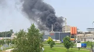 Pożar w firmie chemicznej w Oświęcimiu