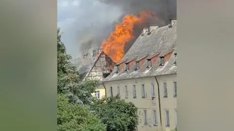 Pożar kamienicy w Mławie