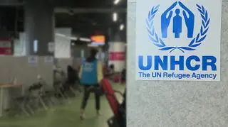 Punkt pomocy uchodźcom prowadzony przez UNHCR w krakowskiej Tauron Arenie (zdjęcie z kwietnia 2022 r.)